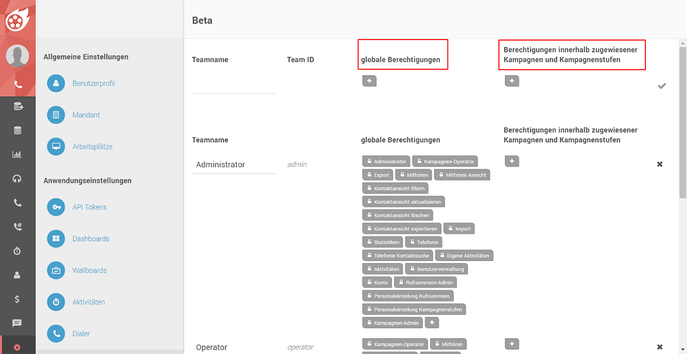 Dialfire Teams Feature