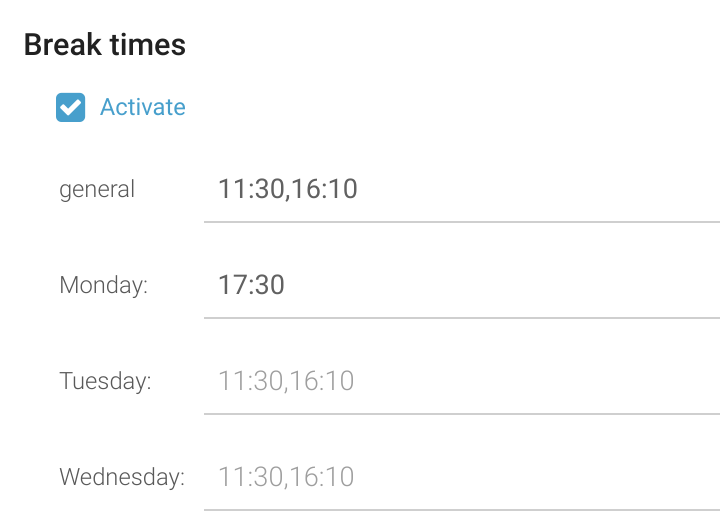Set your break times to avoid abandoned calls