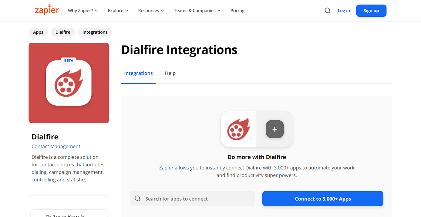 Connecter Dialfire instantanément